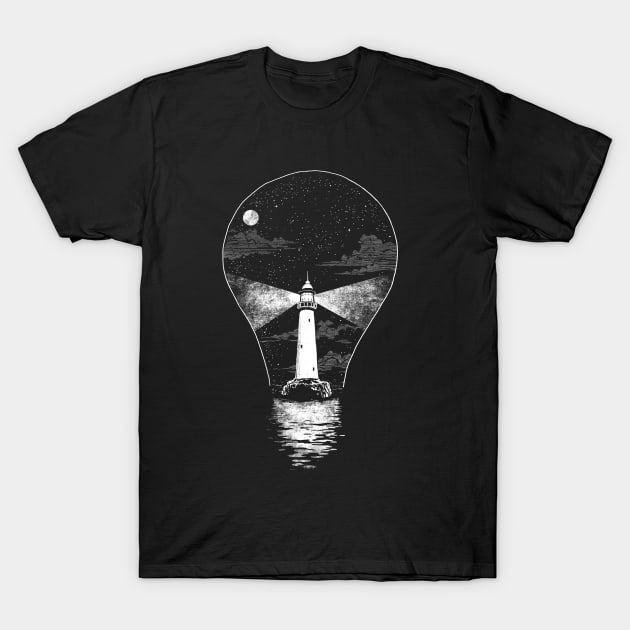 Light (Bulb) House T-Shirt by Steven Rhodes